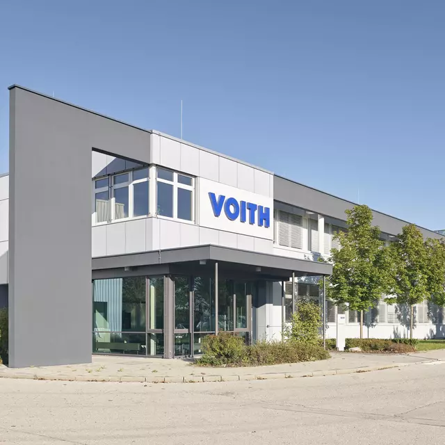 Graphic illustration of H2 truck with hydrogen storage system from Voith