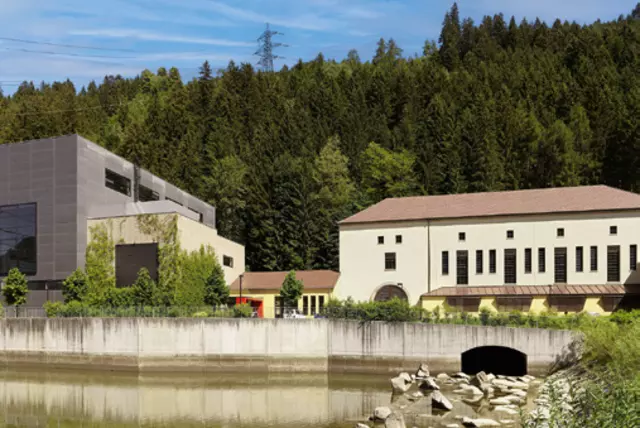 Die beiden Krafthäuser Gerlos 1 (rechts) und Gerlos 2 im Zillertal.