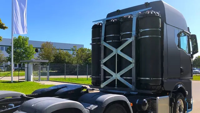 Wasserstoffspeichersystem für schwere Nutzfahrzeuge