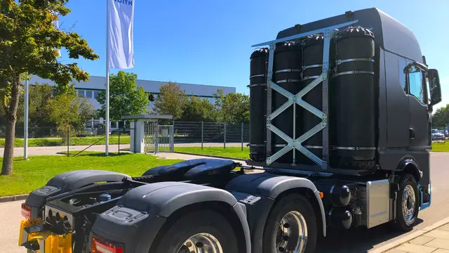 Plug & Drive Hydrogen storage system für heavy duty trucks
