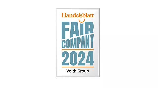 Voith certificate „Fair company“ 