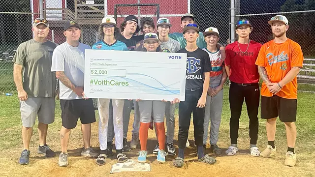 Voith (Syn Strand) awarded a $2,000 #VoithCares donation to Ladson Youth Organization, a local nonprofit that empowers youth through sports, promoting health, teamwork, and leadership skills, regardless of economic background.