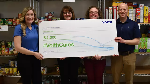 Panther Pantry receives donation from Voith