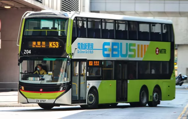 zero-emission Enviro500EV double decker bus